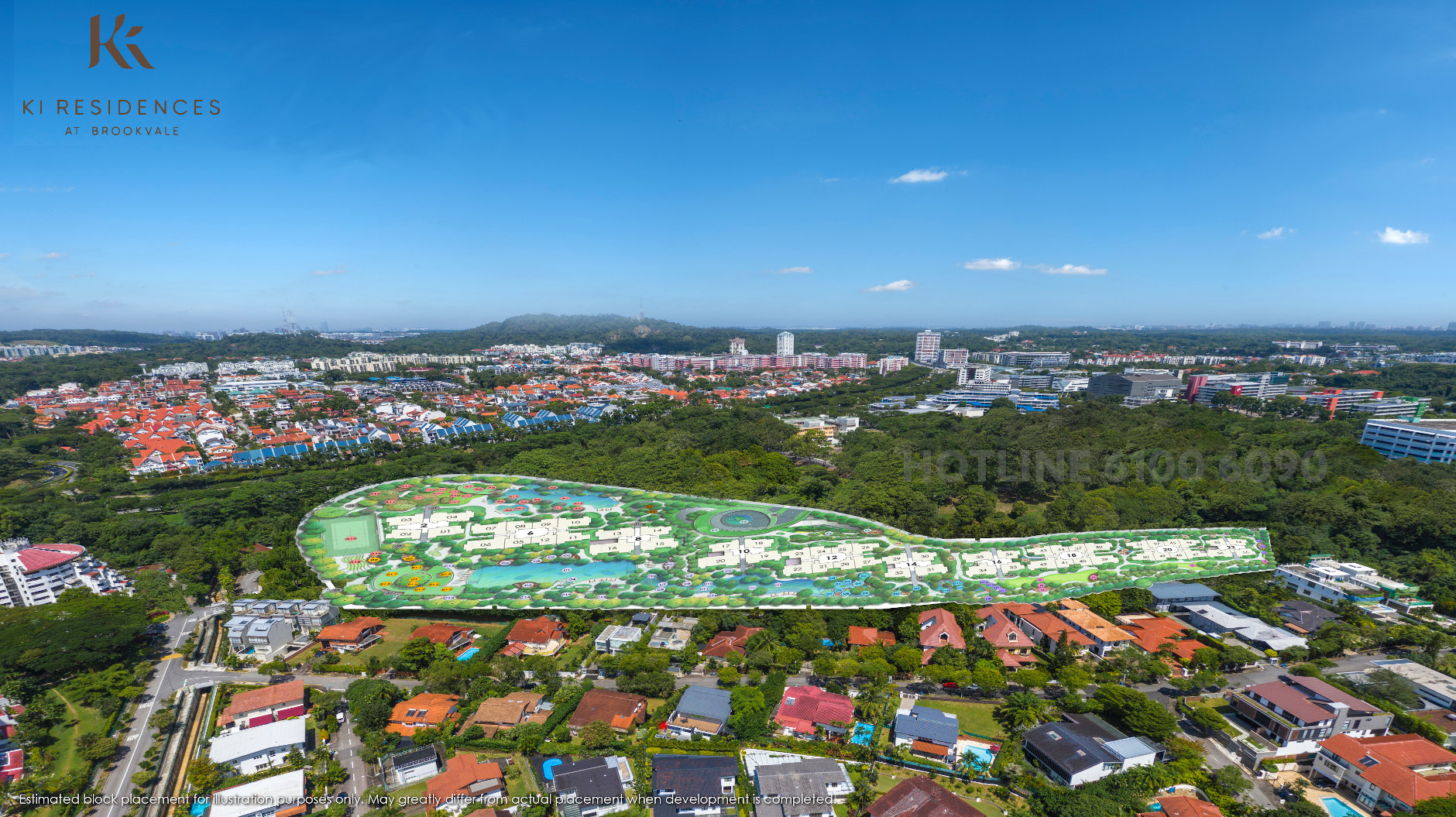 Ki Residences Site Layout . Aerial Drone View from South Looking North