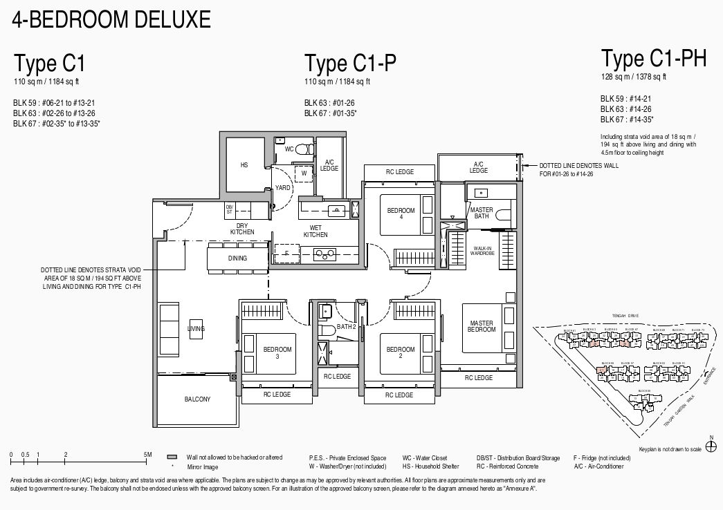 Copen Grand EC Floor Plans . 4 Bedroom Deluxe Type C1