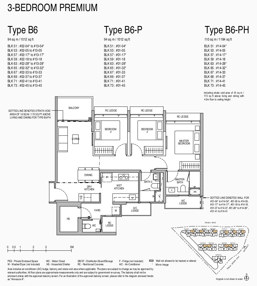 Copen Grand Showflat Floor Plans . 3 Bedroom Premium Type B6