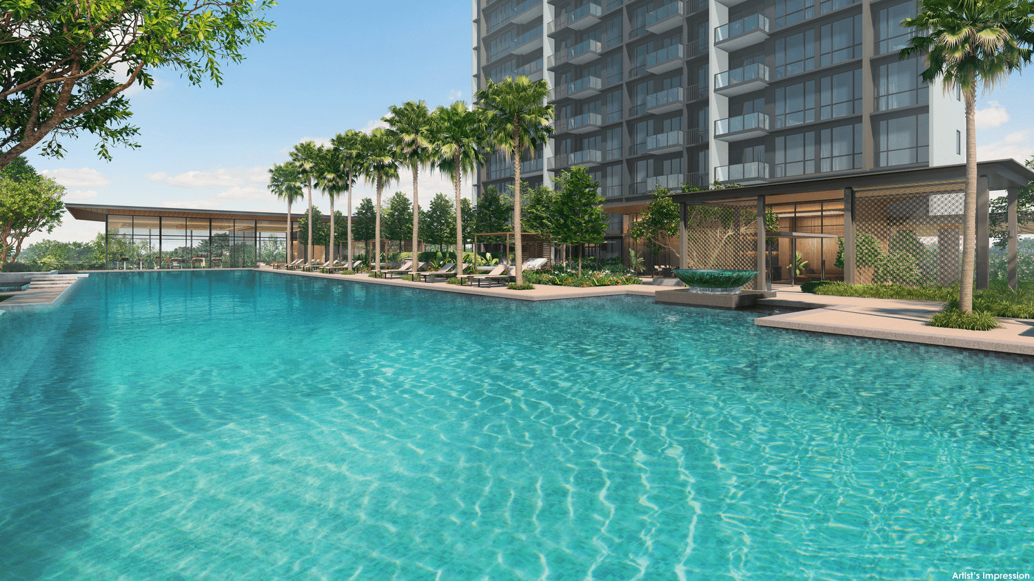 Emerald at Katong Condo . Main Lap Pool