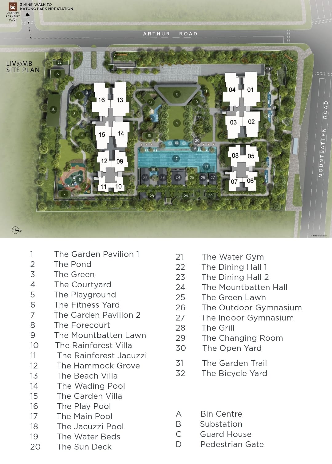 Liv at MB Site Plan with Legend . Click to Enlarge