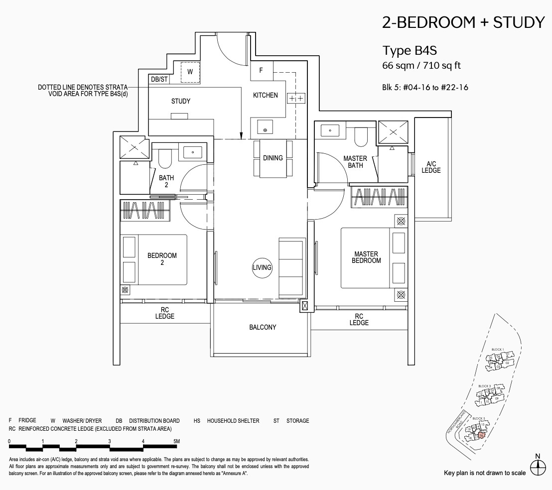 Piccadilly Grand Floor Plan . 2 Bedroom + Study Type B4S