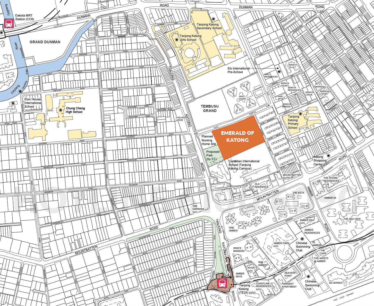 The Emerald of Katong Site Location Map . Source URA