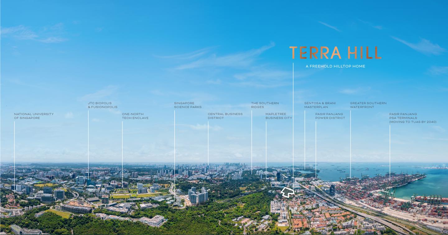 The Terra Hill Location at Pasir Panjang . View from West L