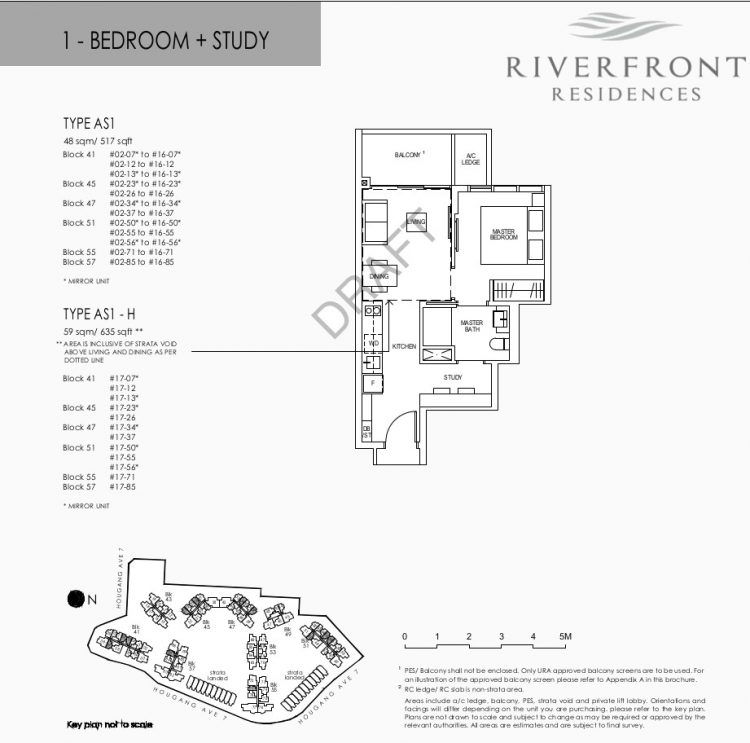 Riverfront Residences Condo · Showflat · Brochure Floor Plans